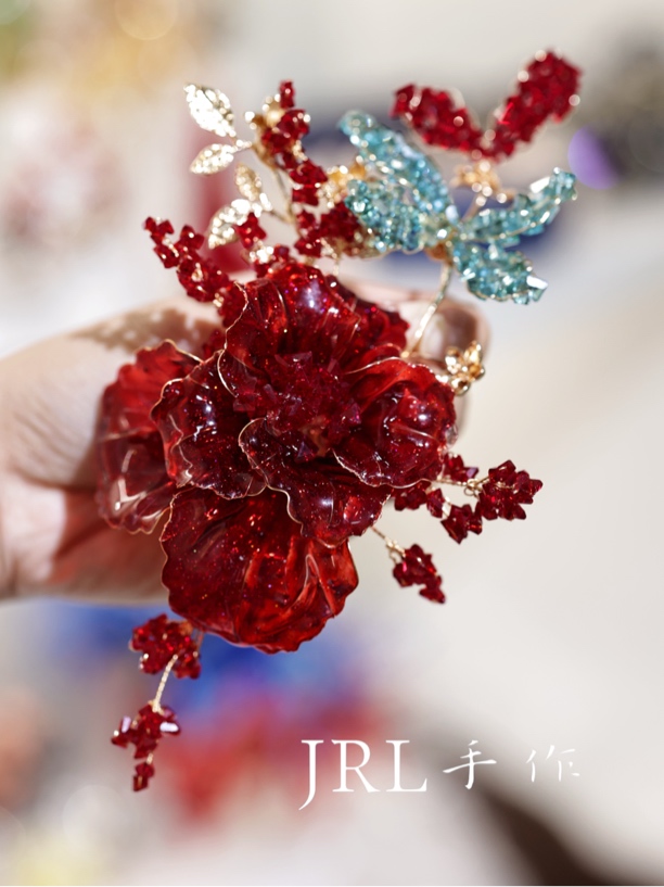 红色新娘头饰百搭秀和头饰新中式高订系列