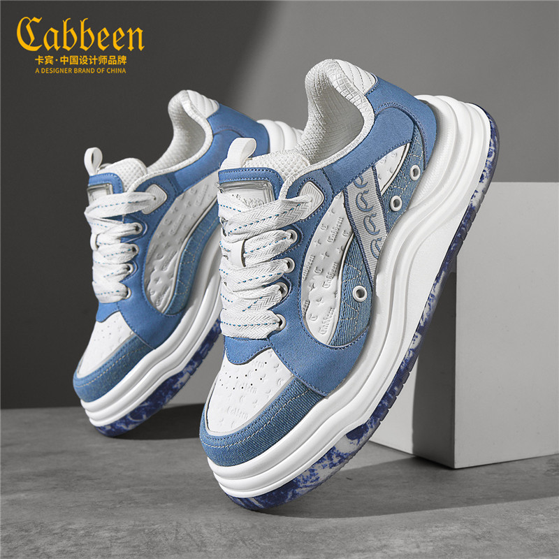 卡宾板鞋男2025新款秋季厚底休闲运动鞋男士增高鞋子百搭潮流板鞋