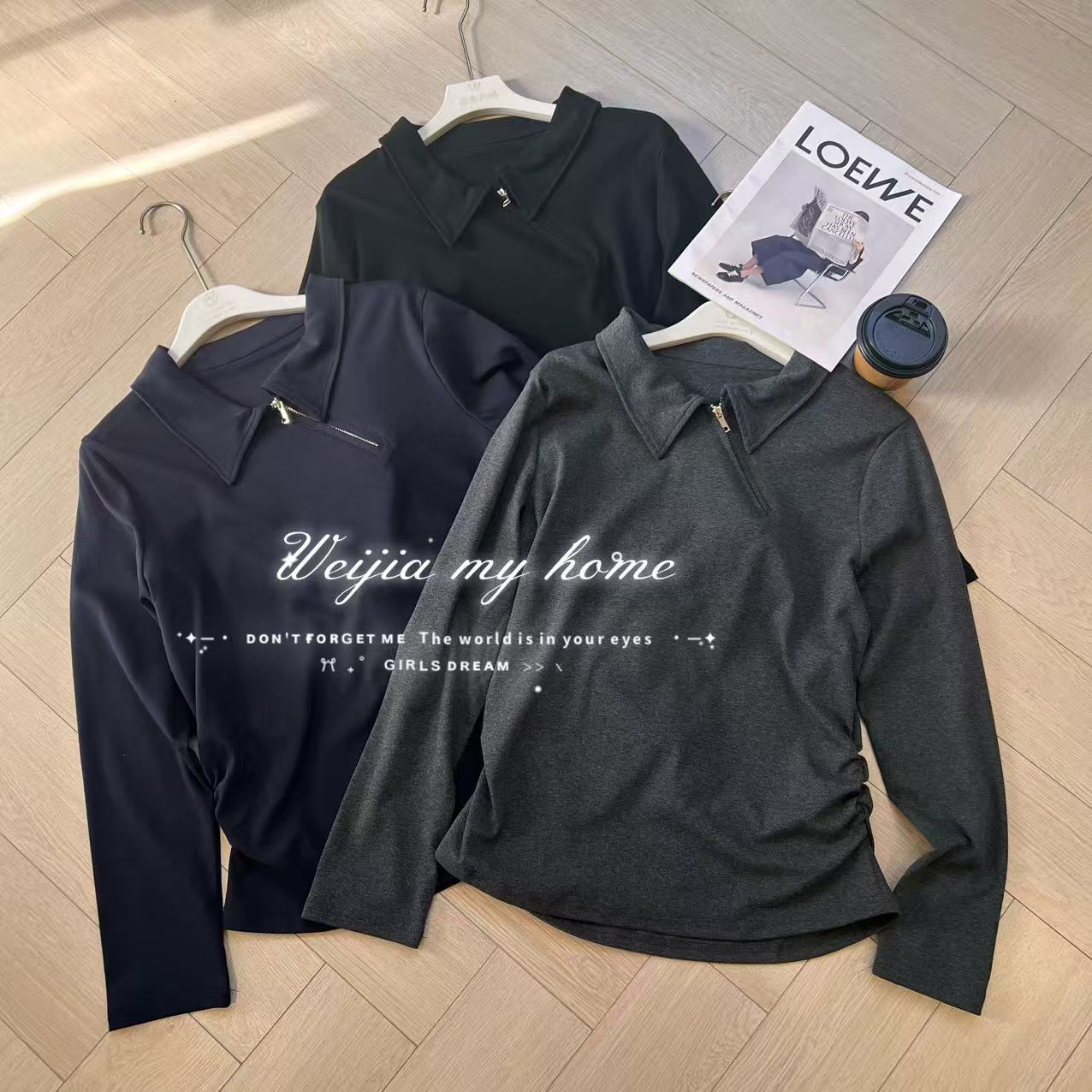 【WJ】冬款 丽 5137 三色上衣（3-6）