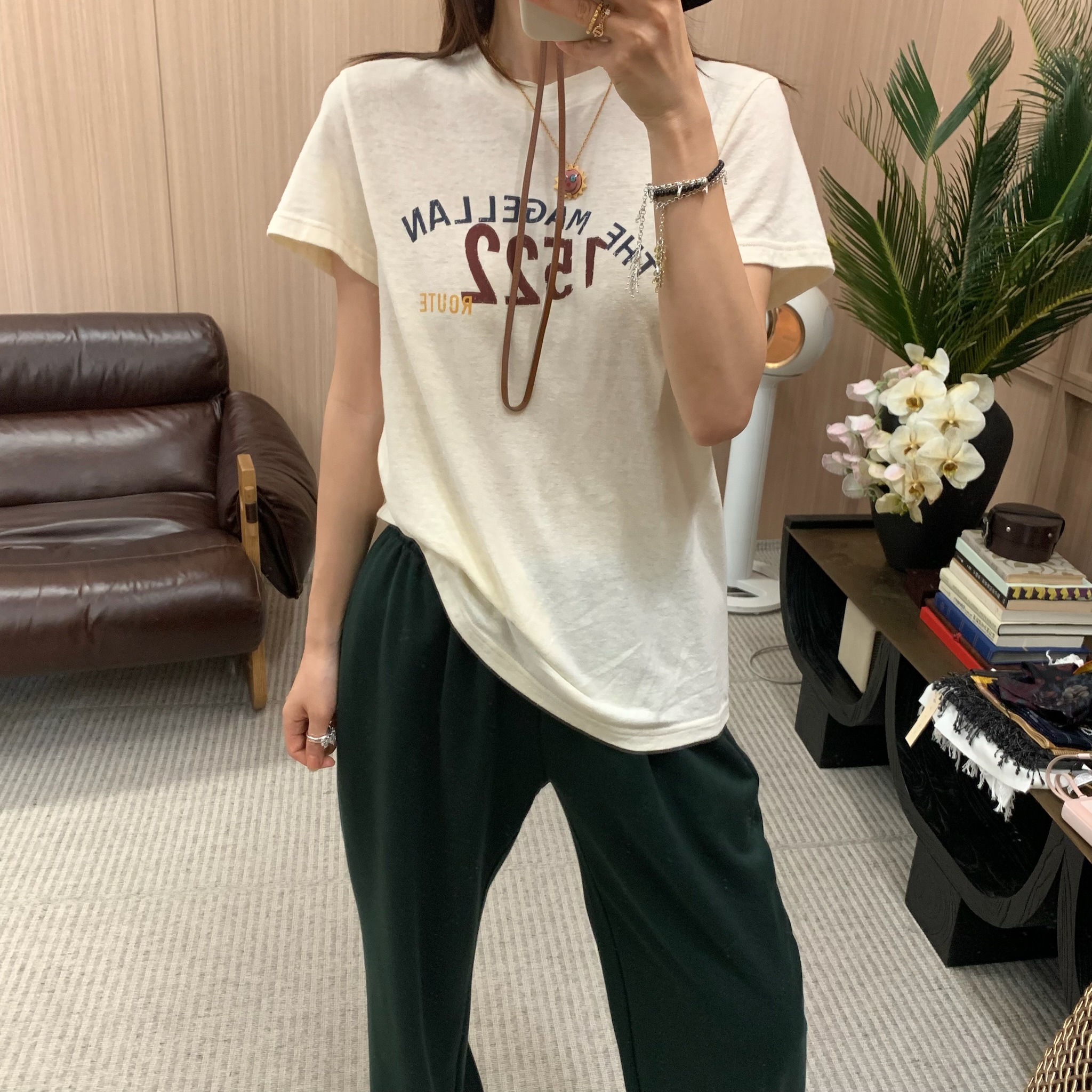 ByJunjun【1522汉麻T】夏季新款慵懒风宽松圆领短袖T恤