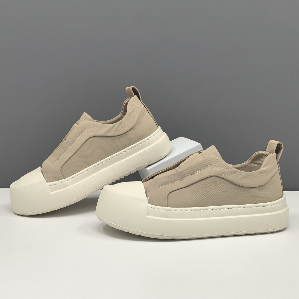 男鞋新款透气冰丝布鞋低帮免系带轻便舒适软底潮流时尚百搭休闲鞋