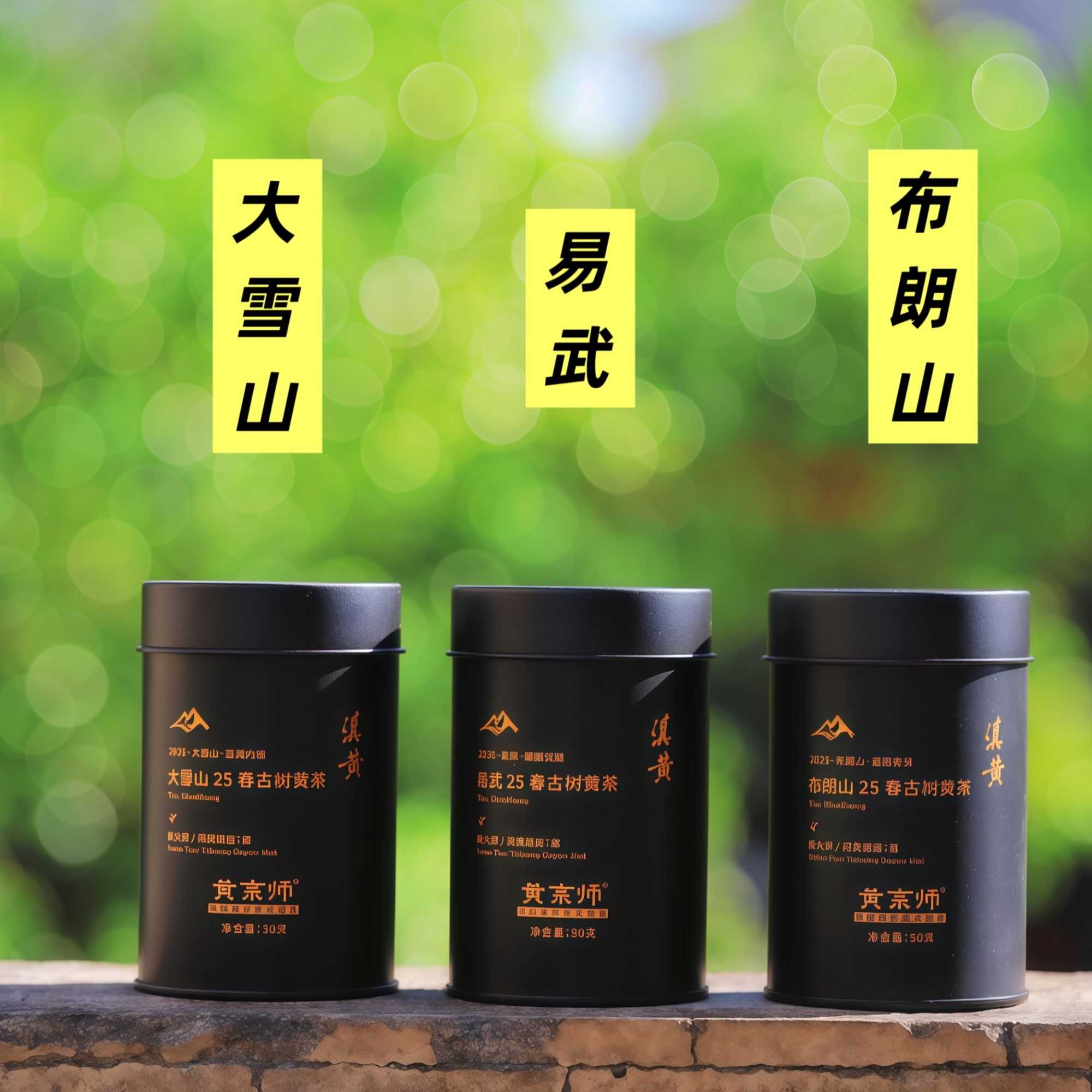 滇黄云南古树黄茶易武大雪山布朗山传统黄汤茶龙珠50克罐装