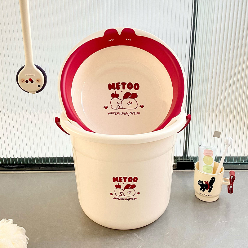 塑料水桶家用特厚储水桶手提耐摔学生宿舍洗漱专用洗衣桶脸盆