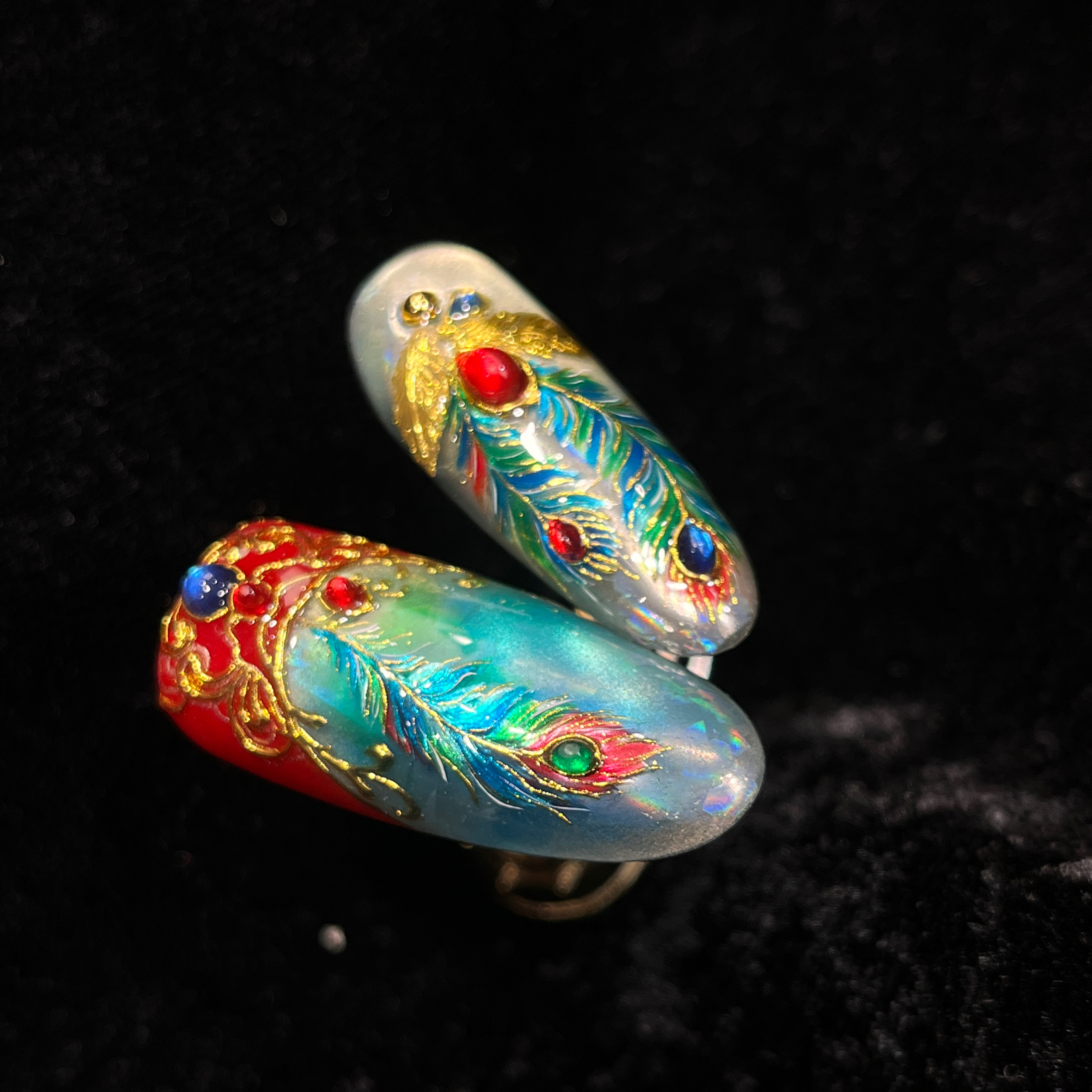 重工手绘刺绣@【翎岚】寇丝妮 纯手工穿戴式美甲