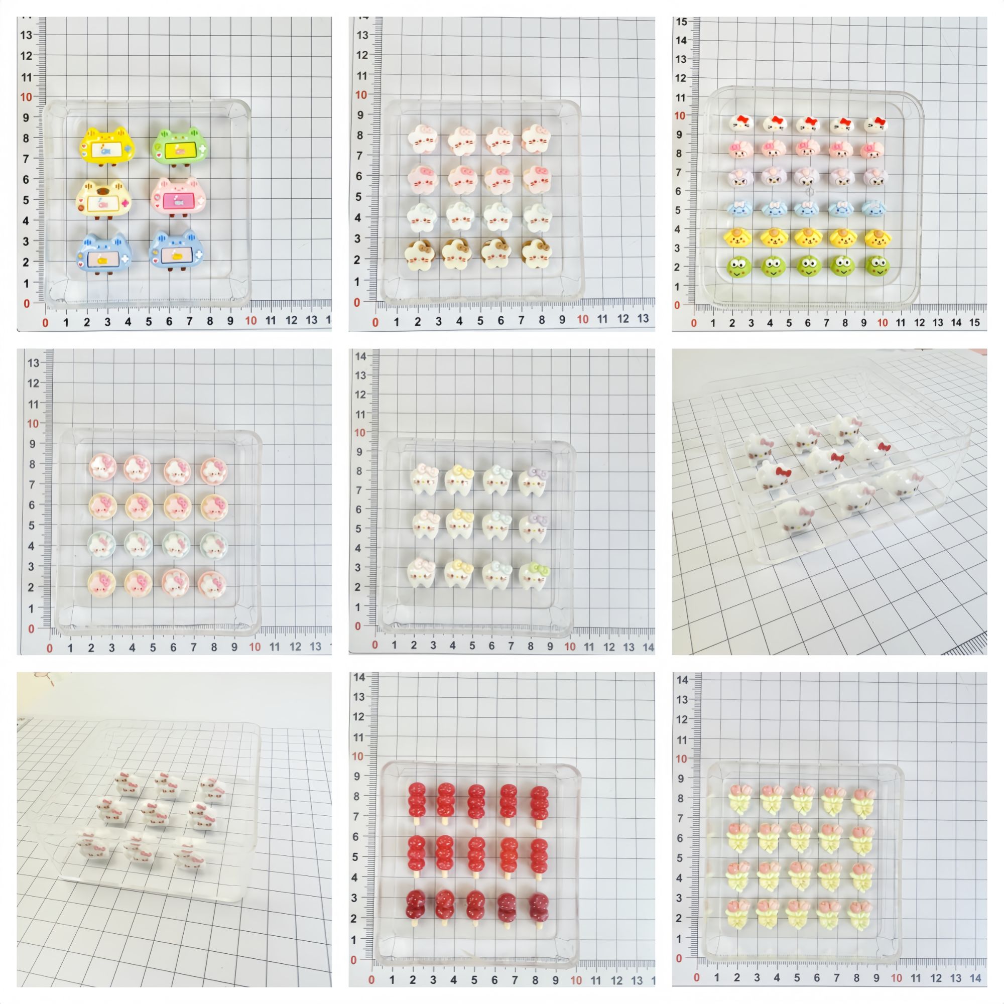 LA18系列小捏捏模具食品级硅胶滴胶火漆蜡模具猫猫游戏机瓶盖