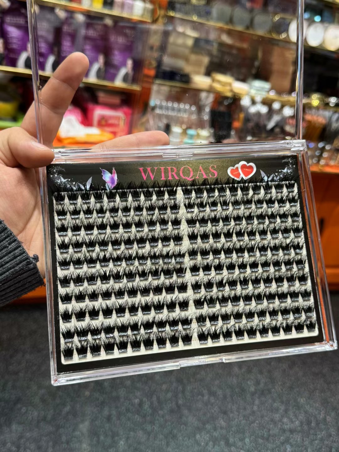 WIRQAS浓密柔软高品质卷翘渐变假睫毛➕胶水➕镊子➕卸胶水（到手4支）