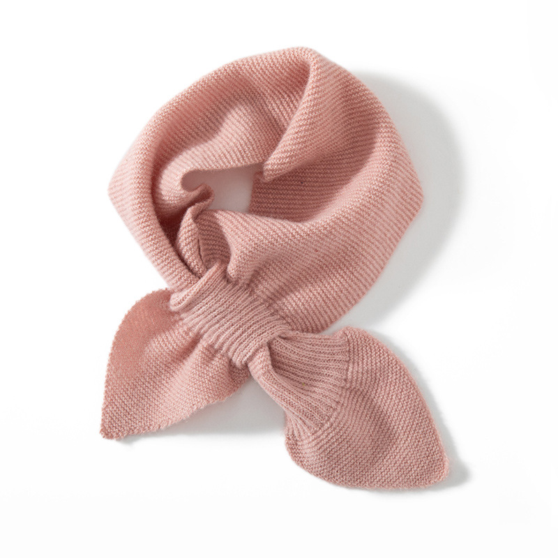 时尚百搭蝴蝶结羊毛韩版婴儿围巾针织秋冬季新款舒适保暖多色可选