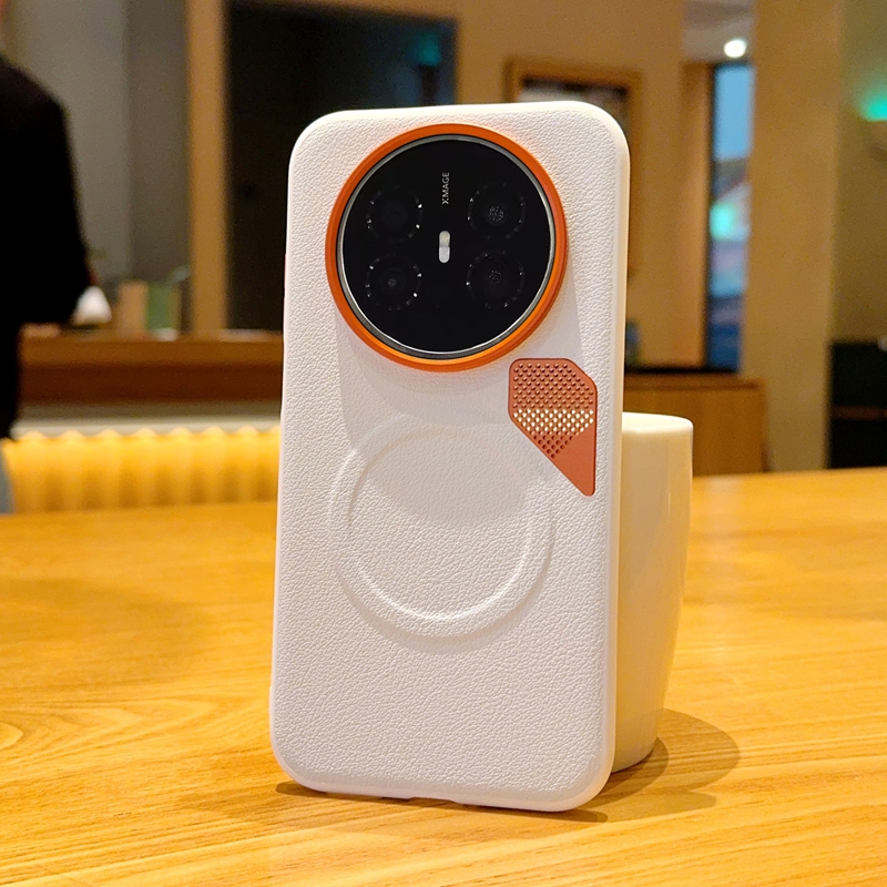 适用华为Mate70Air磁吸五金散热手机壳70air大孔新款简约防摔外壳