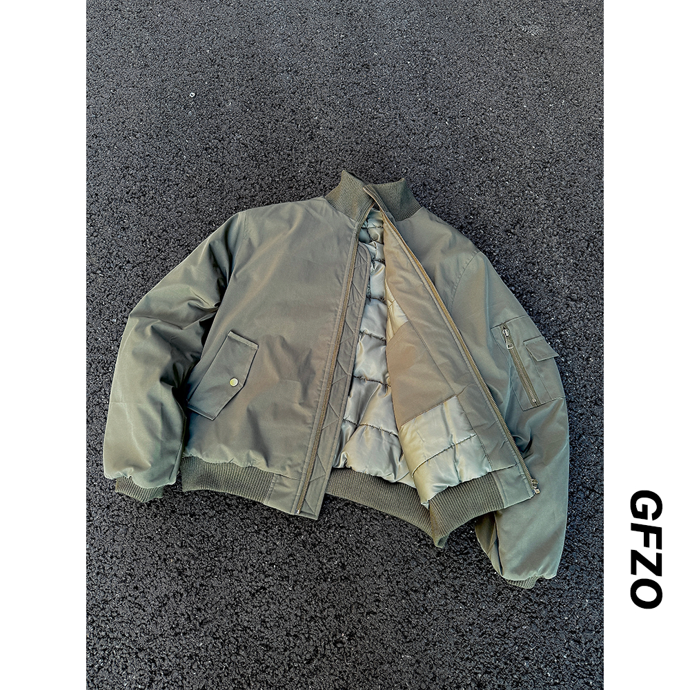 冬季BOMBER棉服男高领飞行服棉衣加厚美式复古休闲棒球服外套