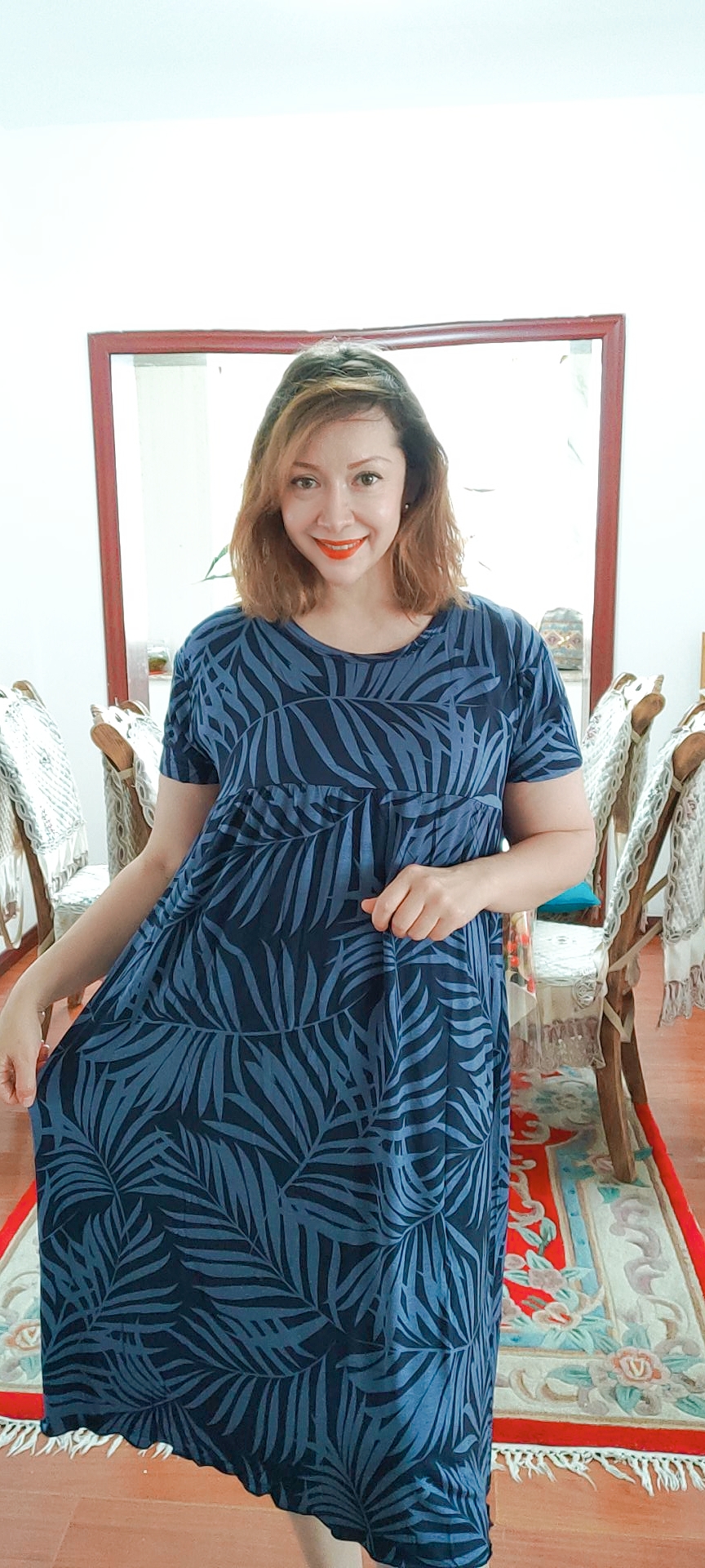 舒适凉爽宽松女睡衣裙子