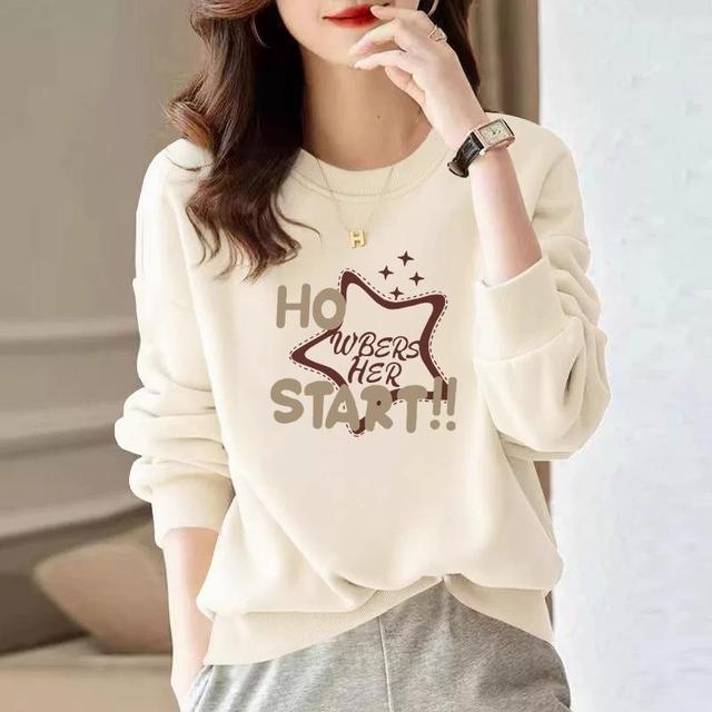 高端上新棉卫衣女秋冬慵懒风小个子内搭上衣加绒加厚外套衫