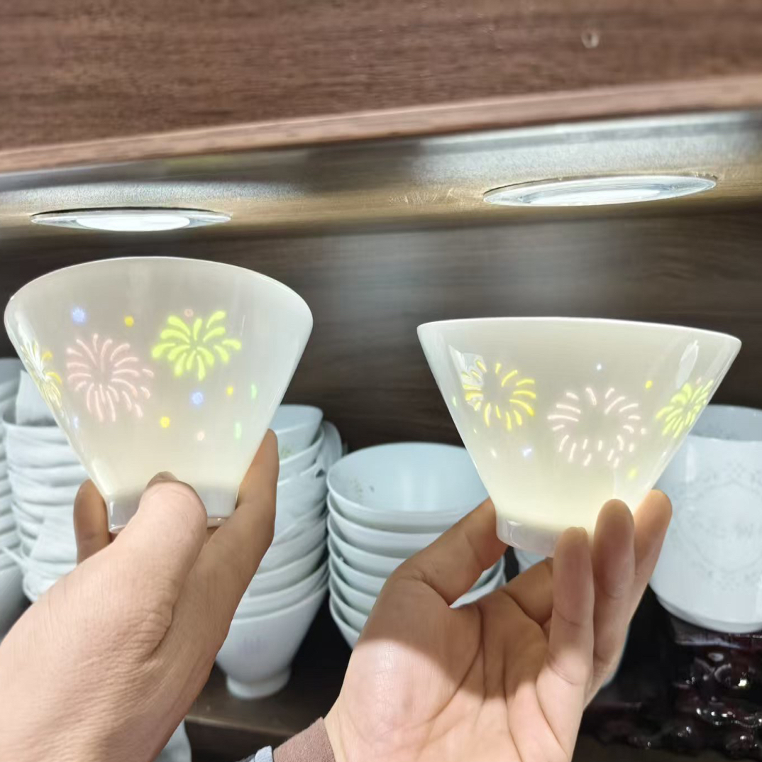 景德镇烟花玲珑碗