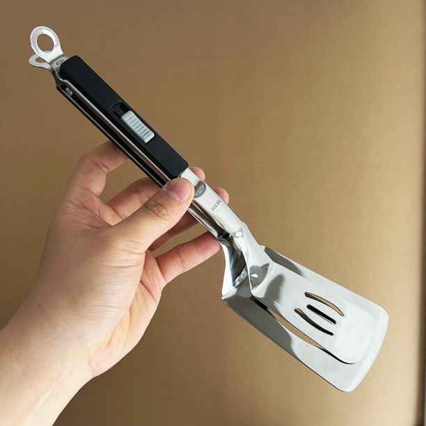 304不锈钢煎鱼铲子夹子翻鱼炸鱼神器多功能牛排夹煎饼夹厨房煎铲