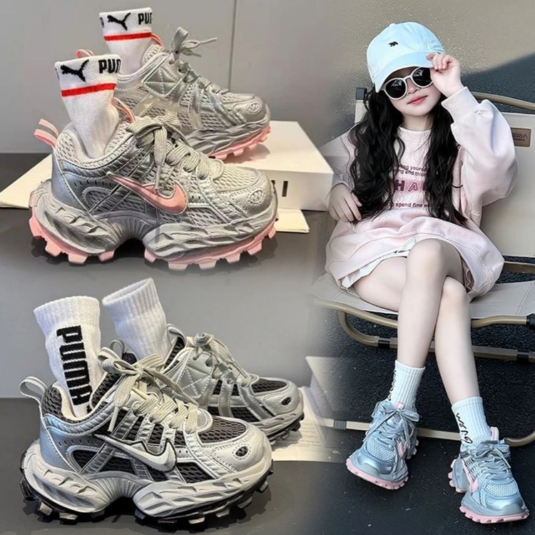 儿童运动鞋女童透气户外老爹鞋2025春秋新款男童韩系百搭跑步鞋子