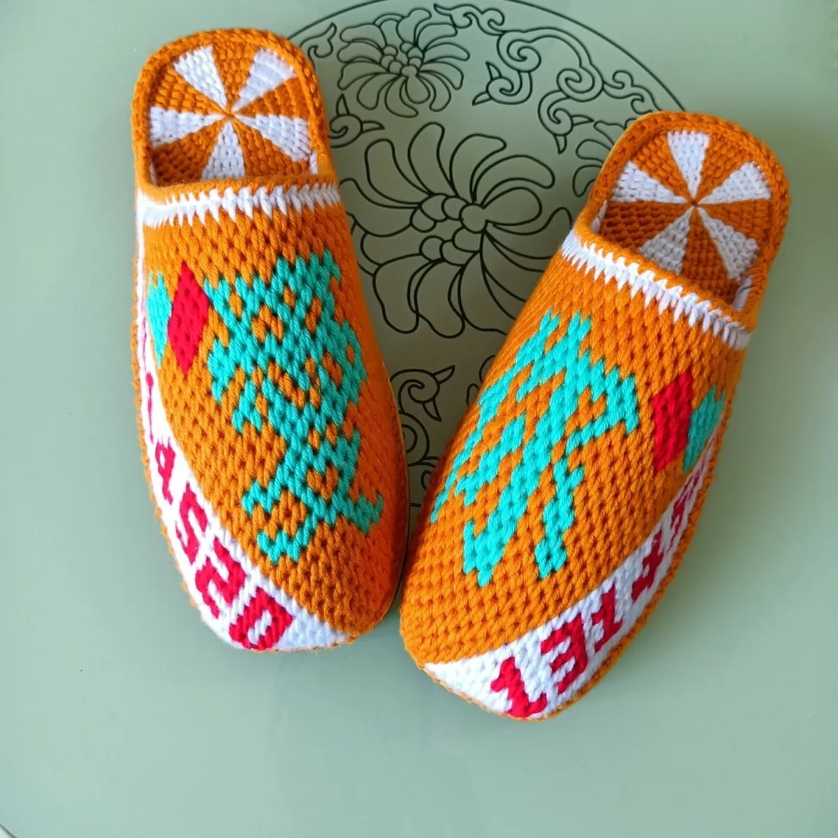 纯手工钩织毛线拖鞋成品防滑耐磨情侣款1314520