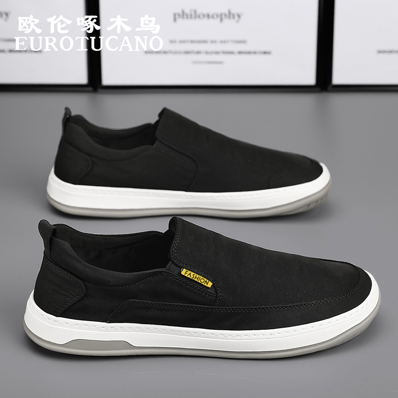 欧伦啄木鸟EUROTUCANO男鞋秋季潮流百搭休闲布鞋男士透气运动板鞋
