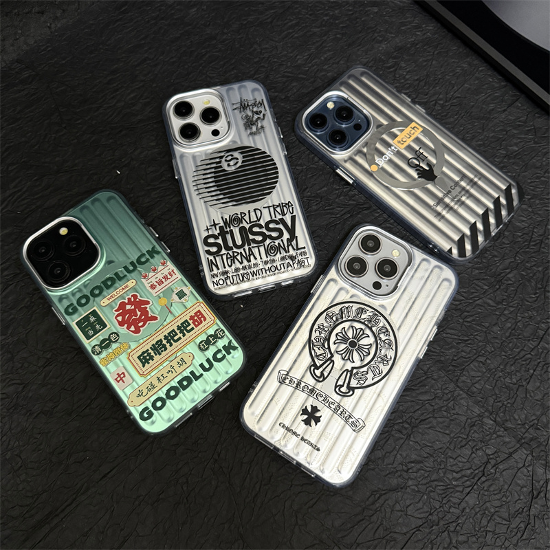 潮牌行李箱磁吸手机壳适用iPhone16克罗心苹果15斯图西14防摔13壳