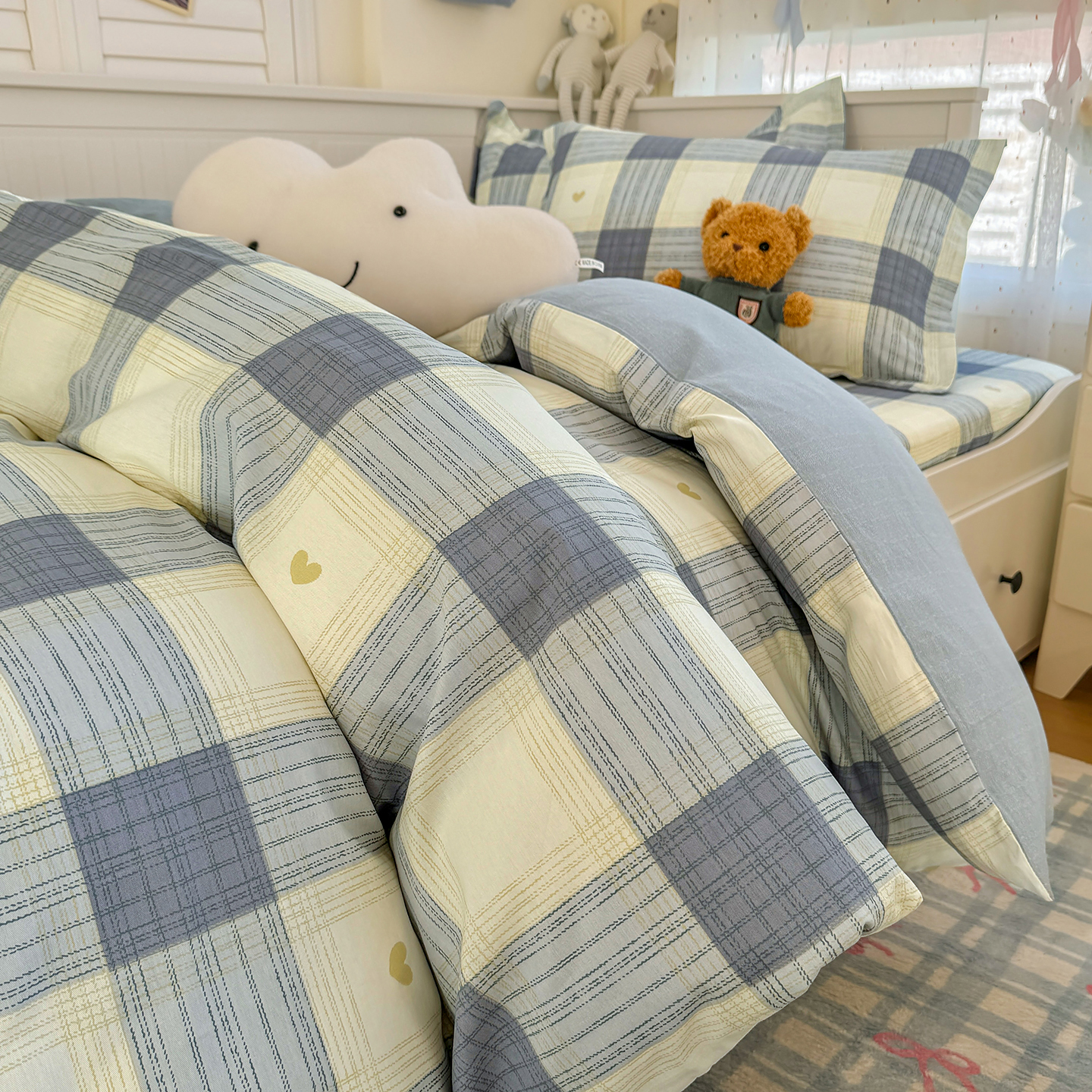 四季通用纯棉四件套全棉床上用品2025新款碎花被套宿舍床单三件套