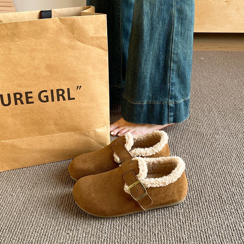 2025冬季新款勃肯鞋加绒ins韩版女学生板鞋运动保暖休闲鞋