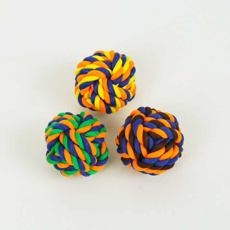 宠物狗狗小型犬玩具博美泰迪耐咬球磨牙啃咬棒幼犬用品绳结逗猫咪