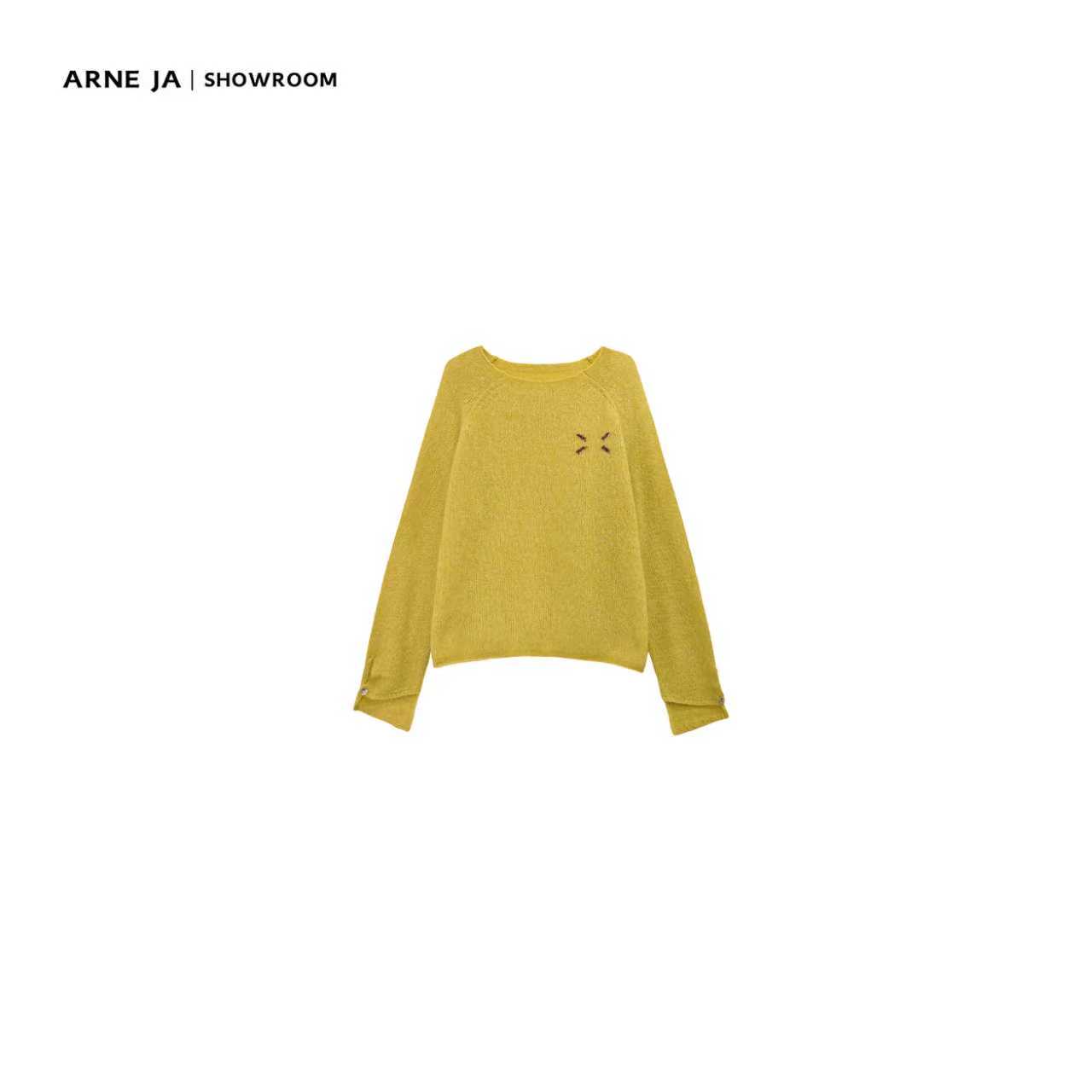 ARNE JA｜“温暖壁炉”双色织撞色康赛妮针织羊绒上衣W6932551