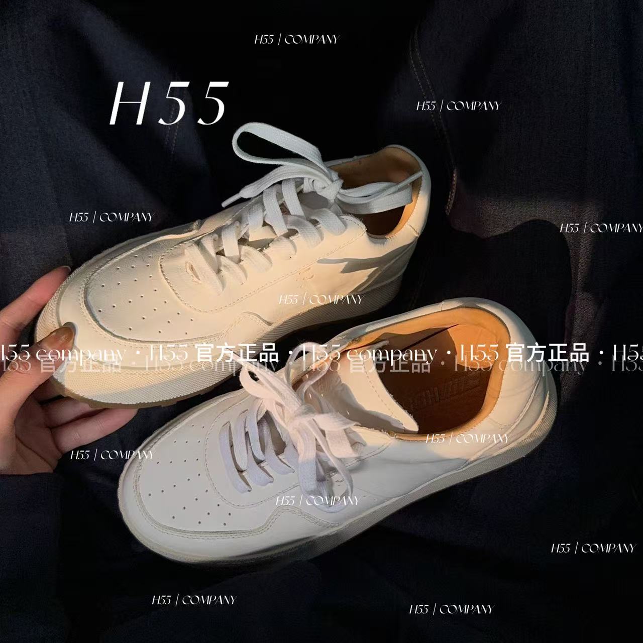 H55-杜松-Low Classic极简主义老钱风白鞋4cm61-2827-RD