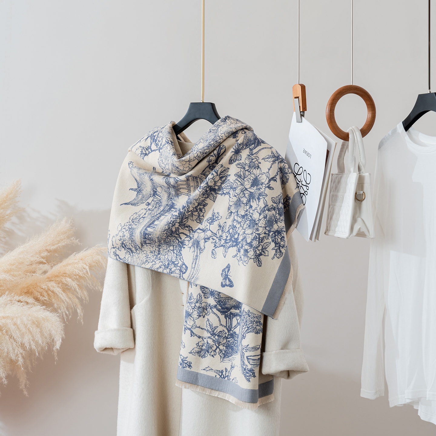 达芬奇密码新款牡丹亭空调房披肩女办公室午睡毯子沙发毛毯围巾