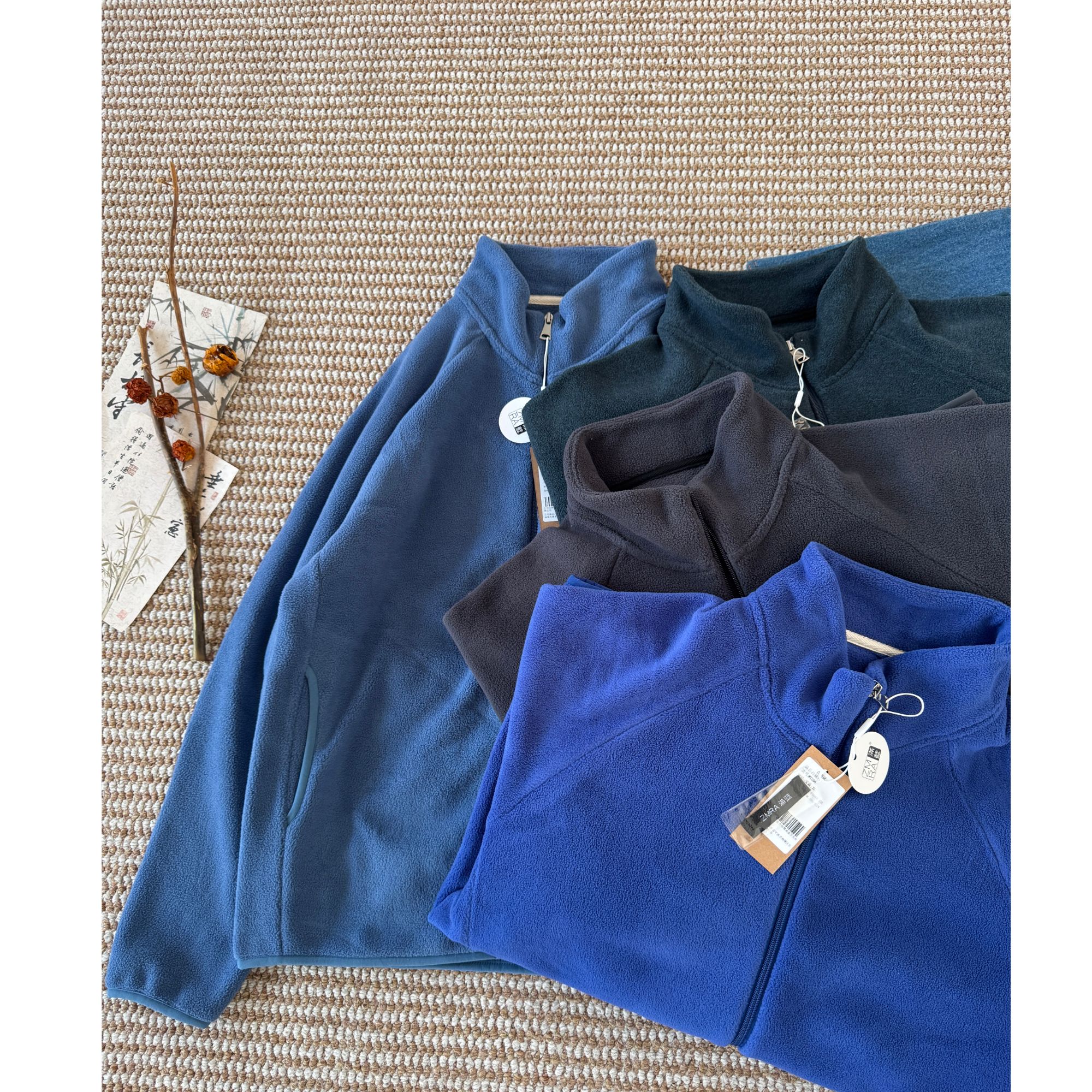 WT204  秋冬新款加厚休闲拉链开衫外套