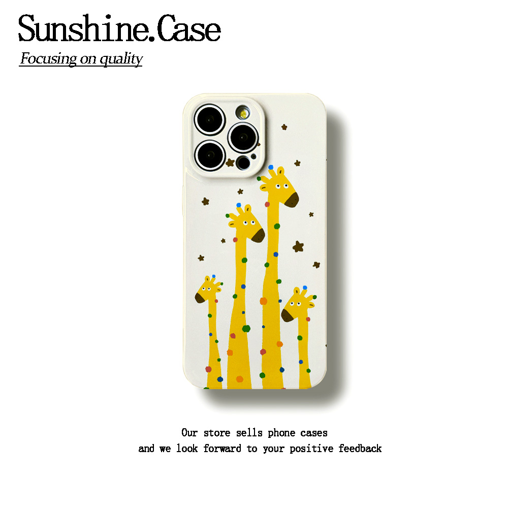 点点长颈鹿菲林软壳适用苹果oppo华为荣耀vivo小米一加防摔全包