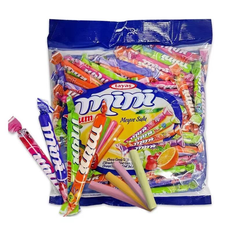 大咖土耳其进口爱比可迷你长条糖果水果味便携零食休闲700g