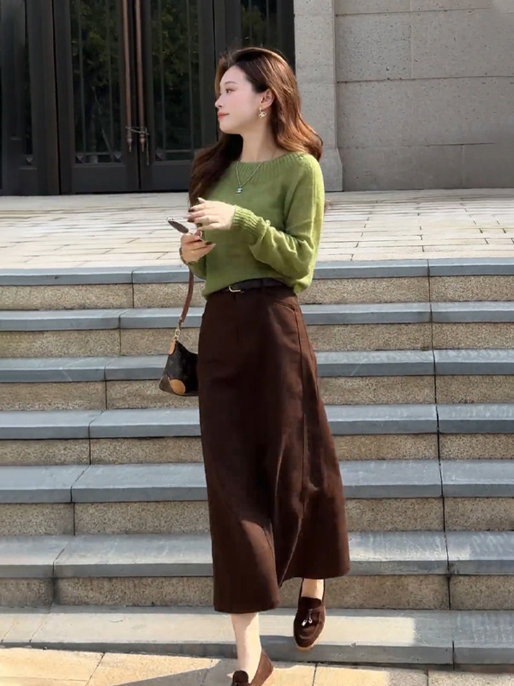 2025新款轻熟韩剧穿搭小香风针织套装连衣裙早秋巨好看的一整套女