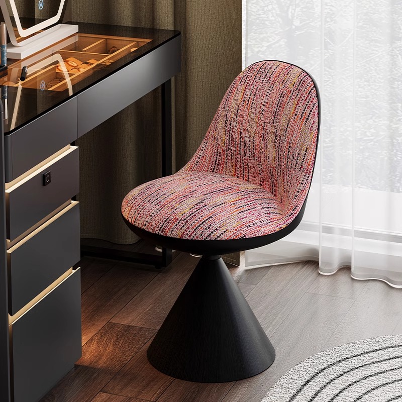 意式轻奢化妆凳家用女生卧室梳妆台椅子可旋转靠背美甲椅2025新款