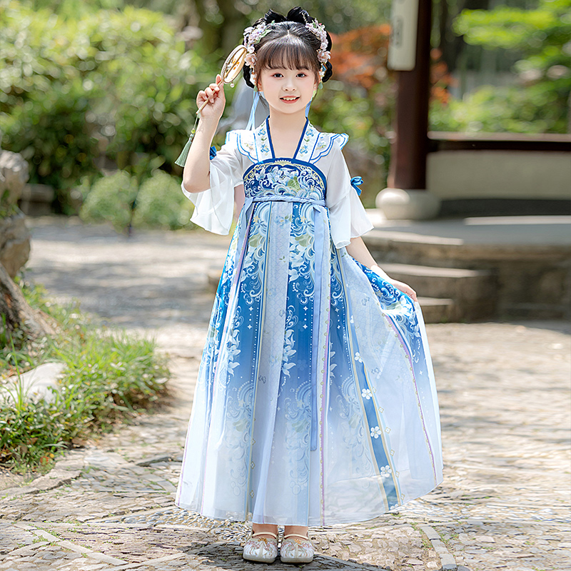 小女孩女童国学服汉服裙子仙女公主民族男中国风超仙襦裙夏唐装女