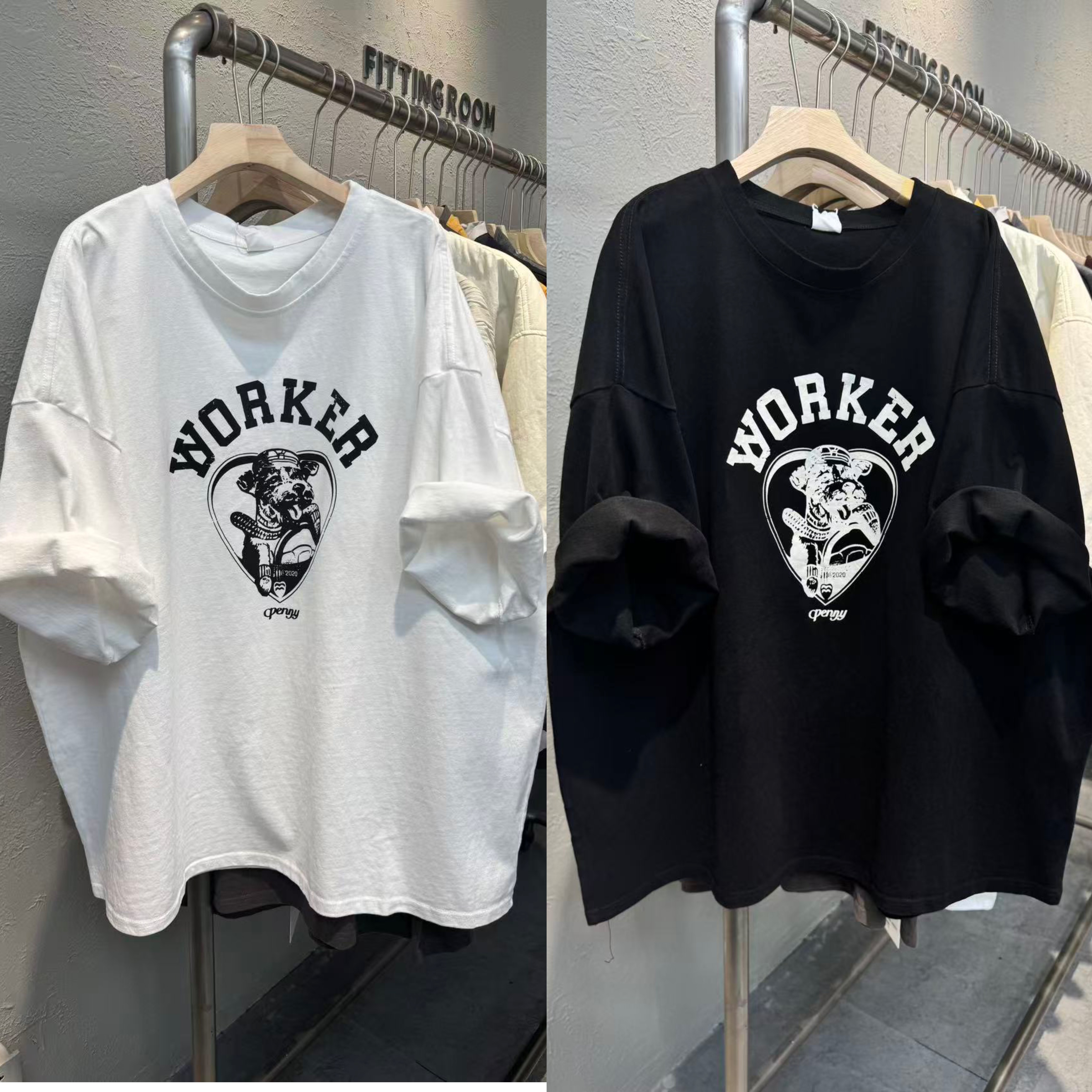 YY2035早秋新款韩版卡通字母印花宽松休闲时尚圆领磨毛短袖T恤女