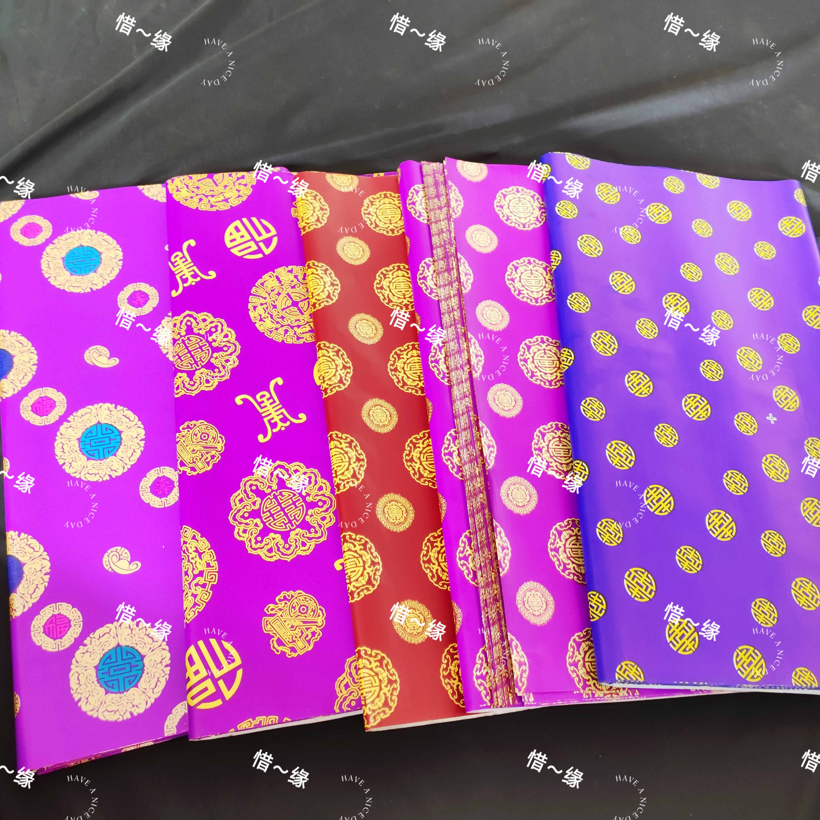 全开大张五色亮面蜡光纸花纸 (75*45.5)