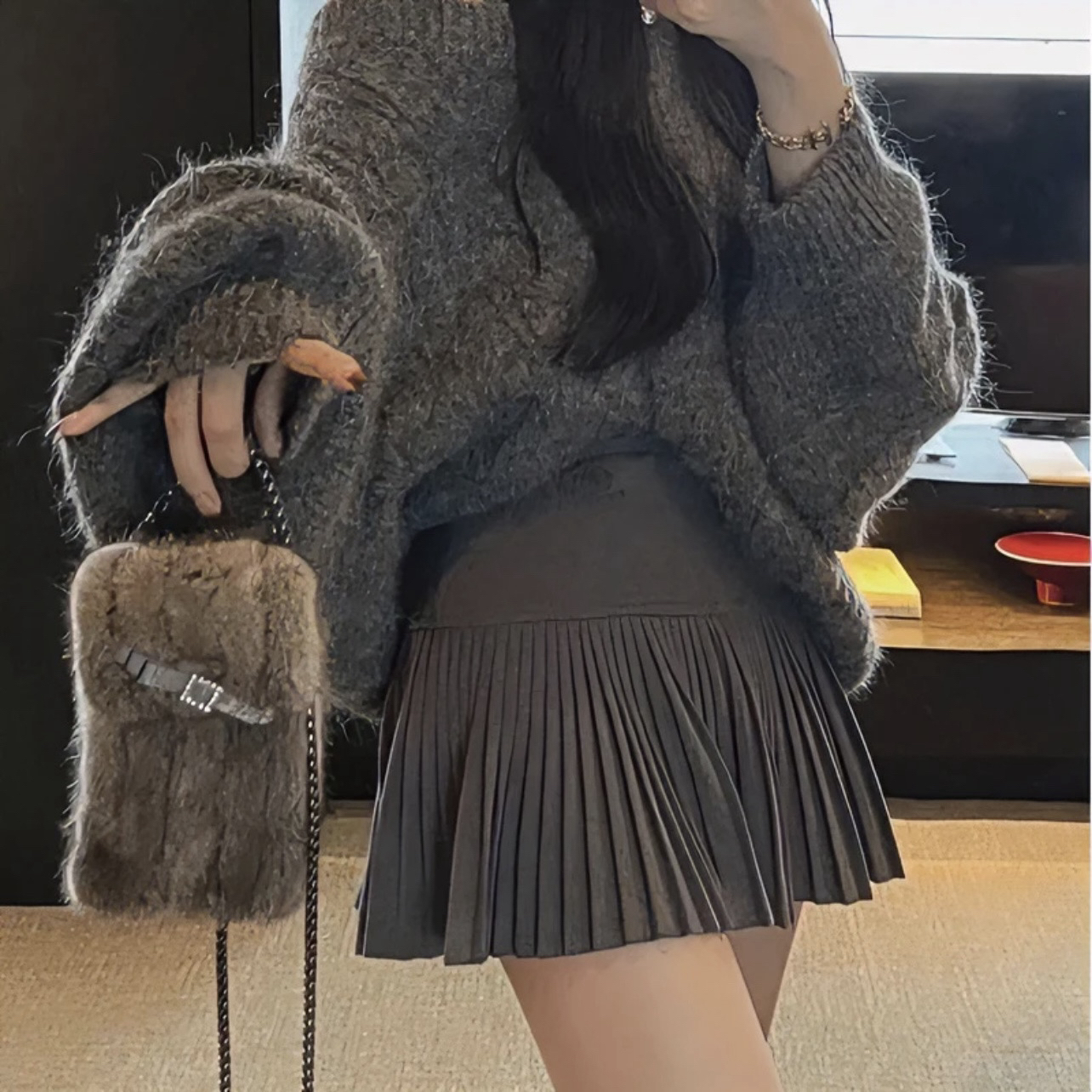 【升级版】半身裙女秋冬2025新款JK裙复古高腰伞裙半身短裙秋冬款