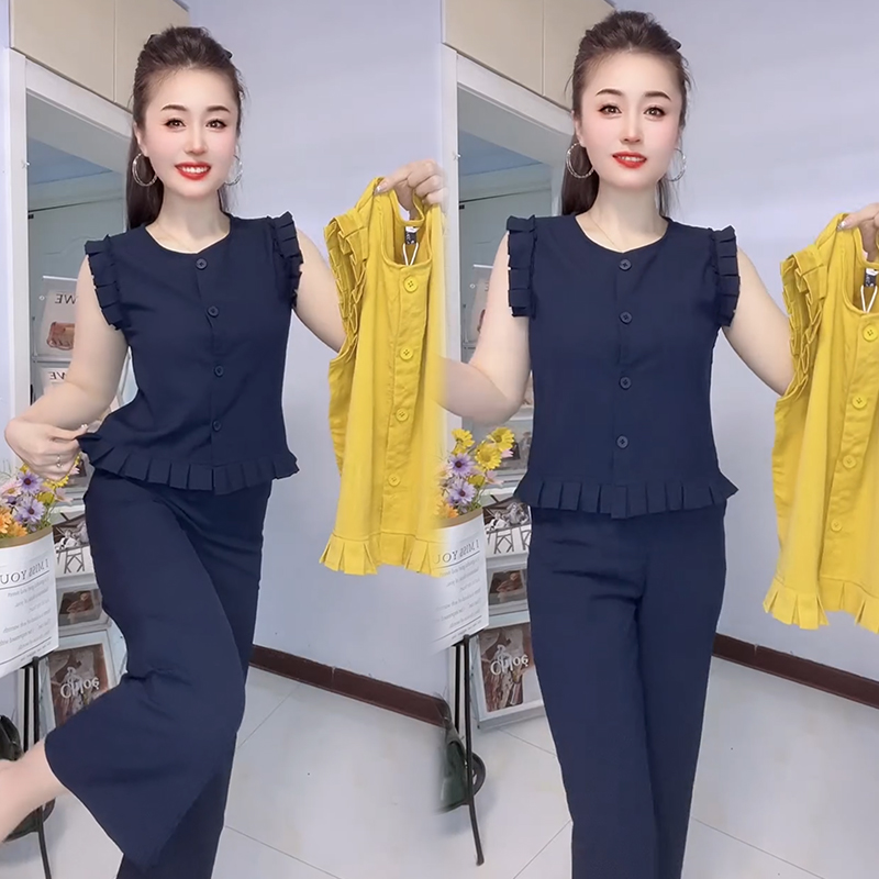 2025夏季新款时尚显瘦气质网红高档洋气女高级百搭宽松大码两件套