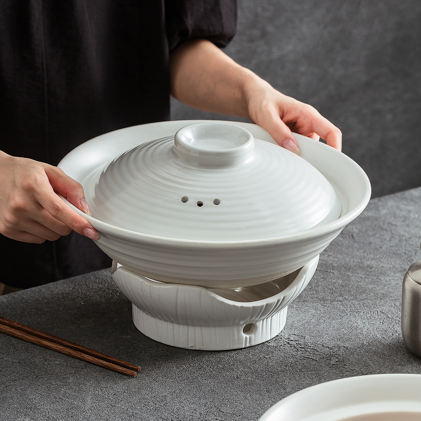 德化砂锅2025年新款特别好看家用的耐高温带盖炖煮陶瓷炖锅煲汤锅