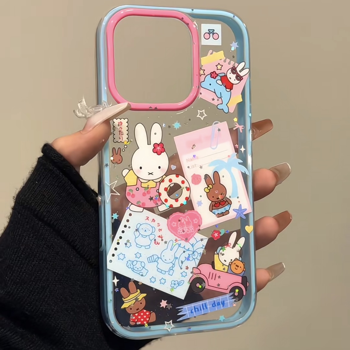 清透米菲兔少女感爆棚三合一适用苹果16promax女款iphone15手机壳