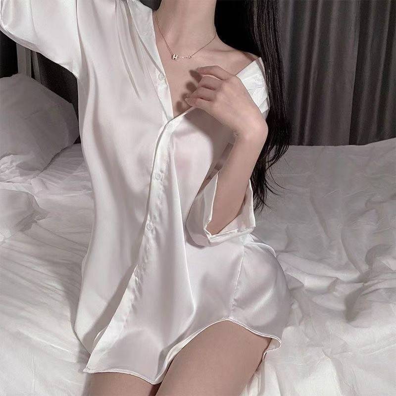 （雯雯专属）睡衣男友风纯欲性感睡裙宽松高定春夏居家网红衬衫多色