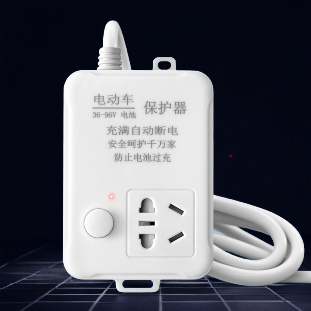 自动断电保护器电动车充电插座智能防过充安全实用电动车配件
