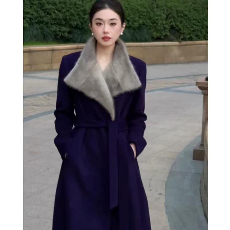 【送腰带】2025秋冬新款气质长袖风衣3903外套女装修身收腰外套