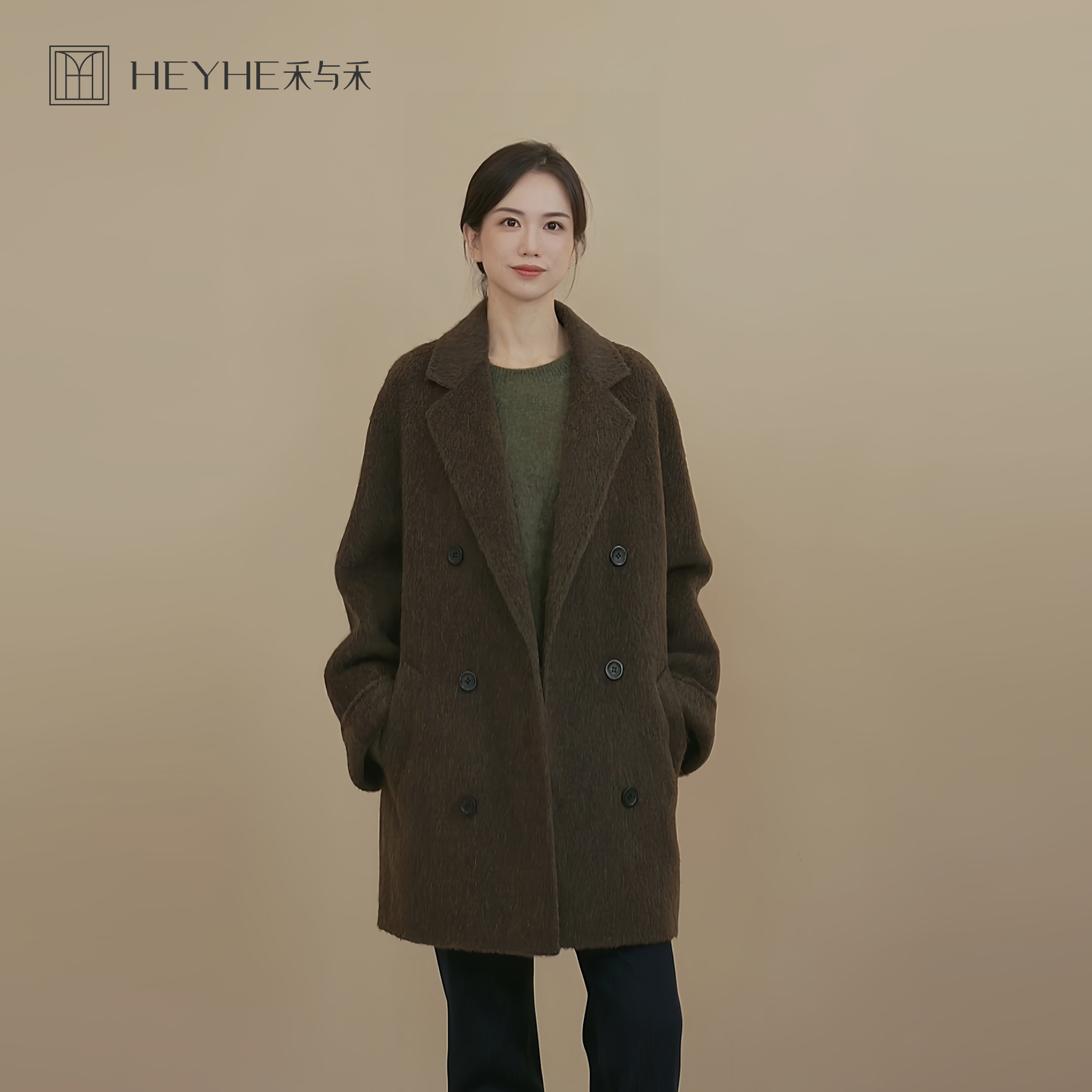 小禾【小苏力】秘鲁进口苏力羊驼毛顶奢柔软舒适保暖轻盈透气短大衣