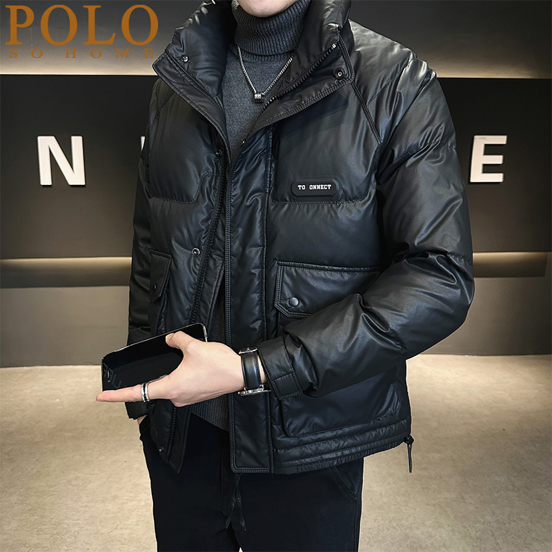 保罗爆款轻薄羽绒服男冬季新款短款潮牌立领加厚防寒高端内胆外套