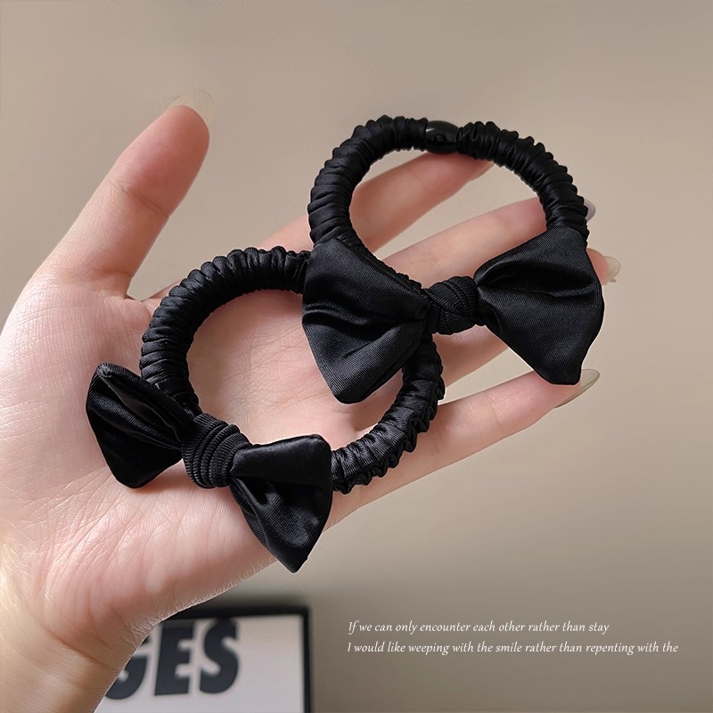 女甜美风轻职风复古宫廷发圈黑色秋冬发绳头绳简约ins法式弹力