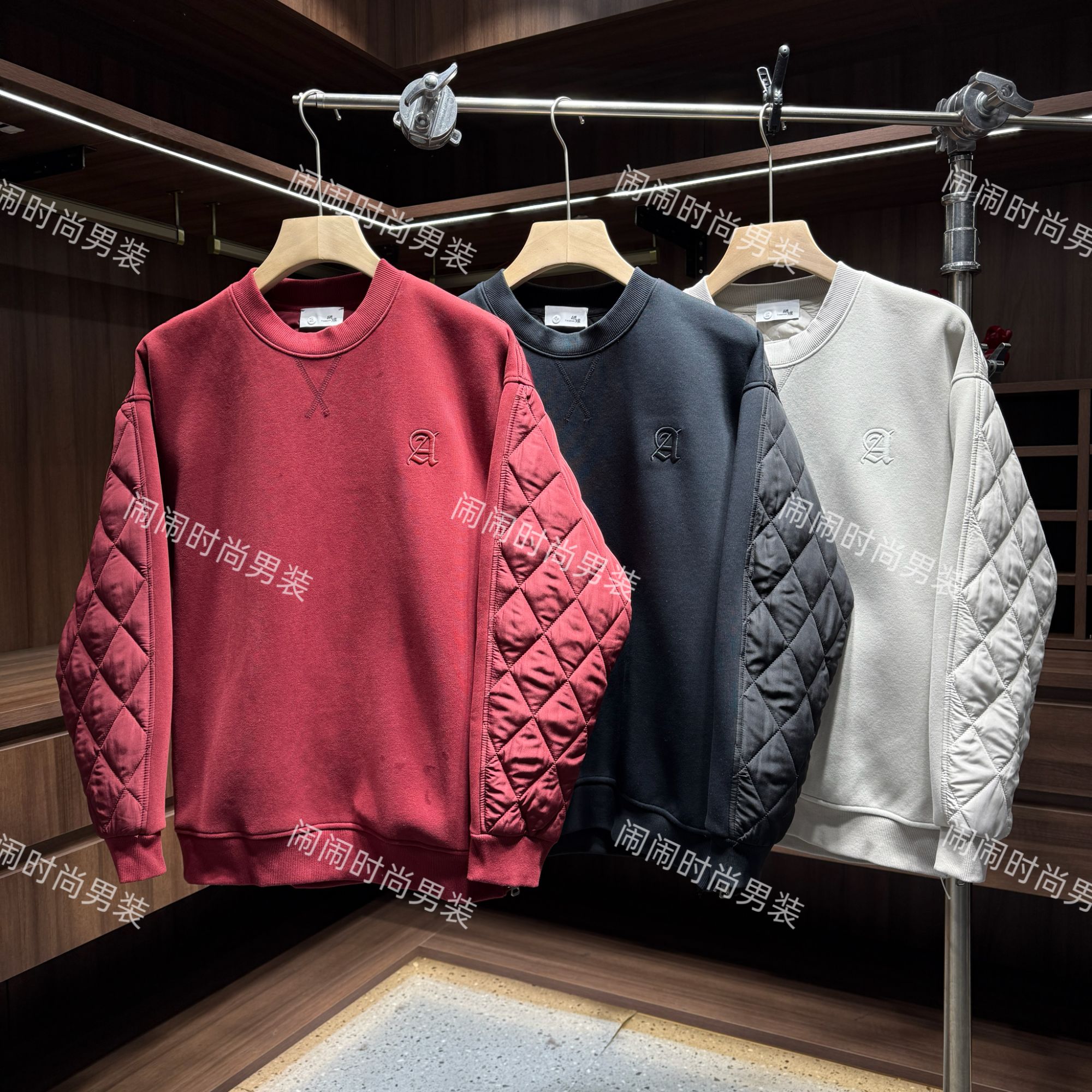 7333冬季新款高级感底摆双拉链设计加厚纯色百搭设计男女同款卫衣