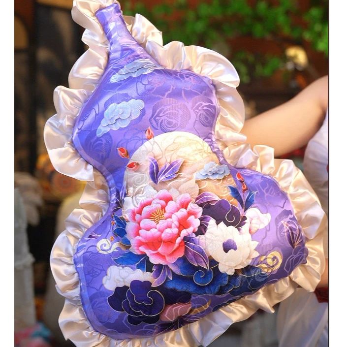 葫芦抱枕新中式轻奢高级感靠垫中国风欧式床头家用美式加厚坐垫靠
