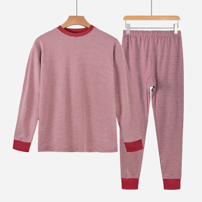 100%纯棉中老年秋衣秋裤女套装圆领打底秋冬保暖大码春秋衬衣套头