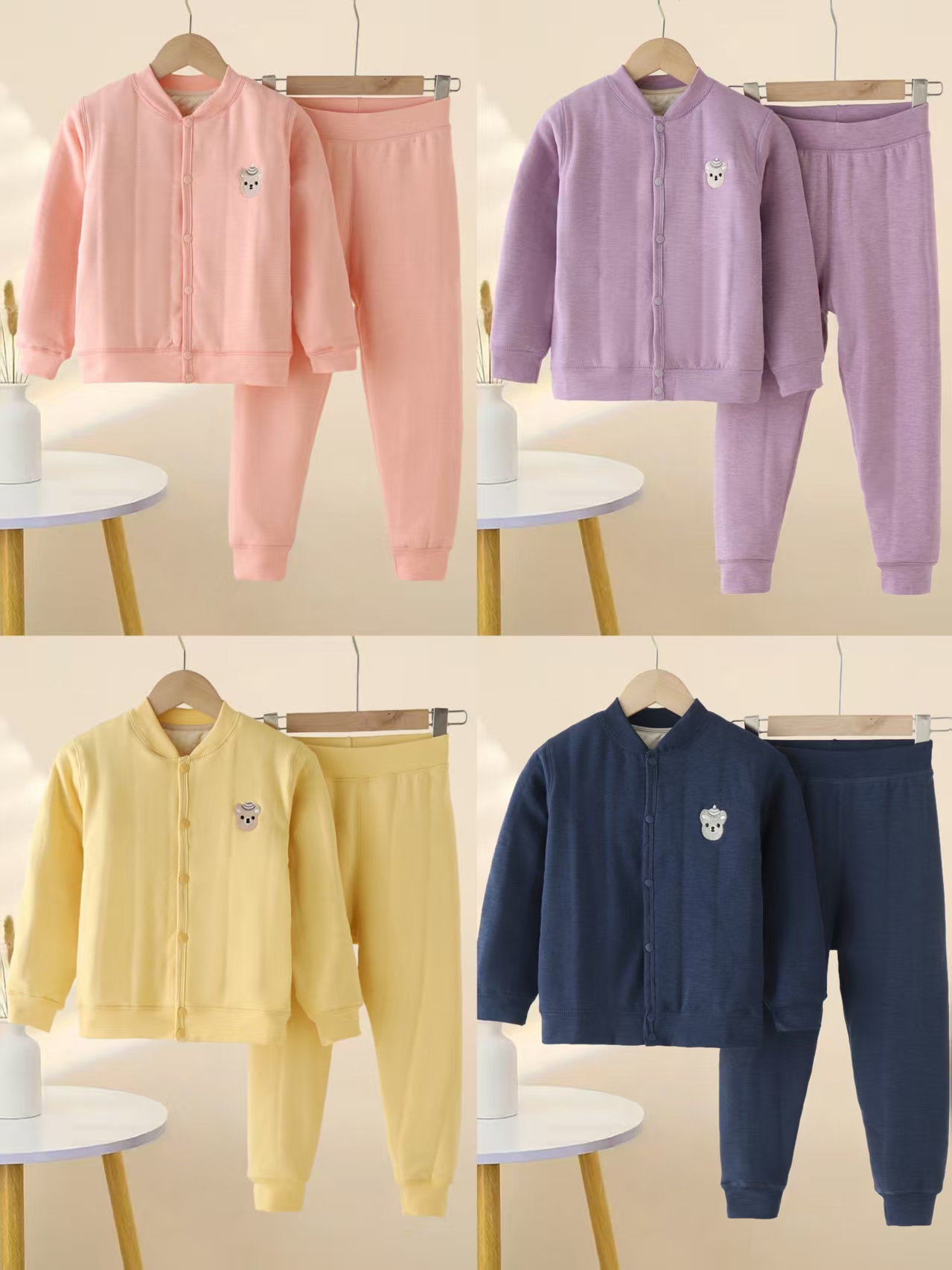 10A抗菌羊毛填充校服神器儿童加厚冬季棉服A类保暖上衣裤子套装