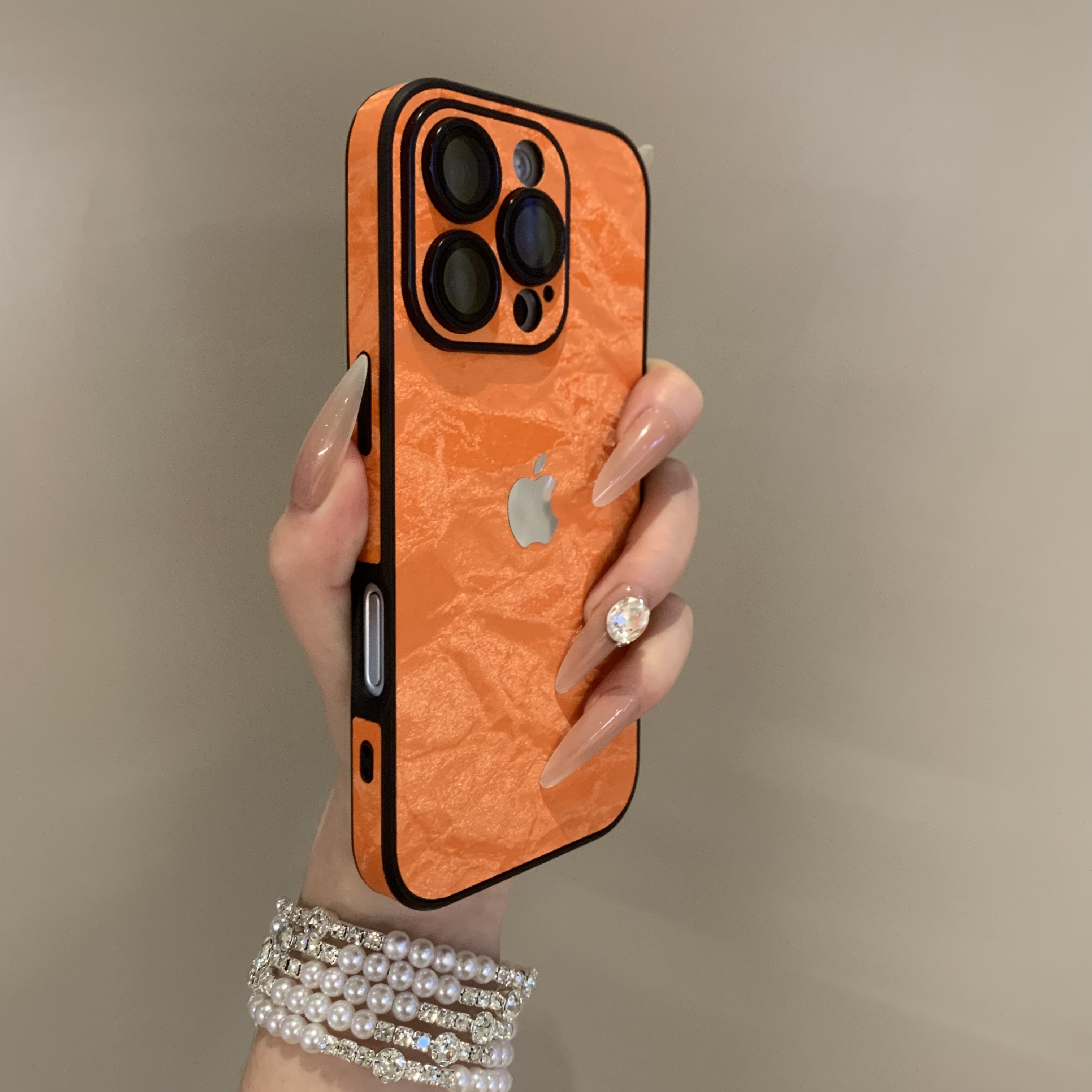 自带镜头膜雪山纹适用苹果16手机壳iPhone15promax高级14/13/17女